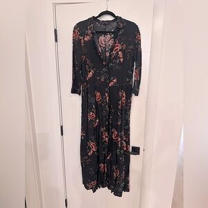 Button-down Floral Maxi